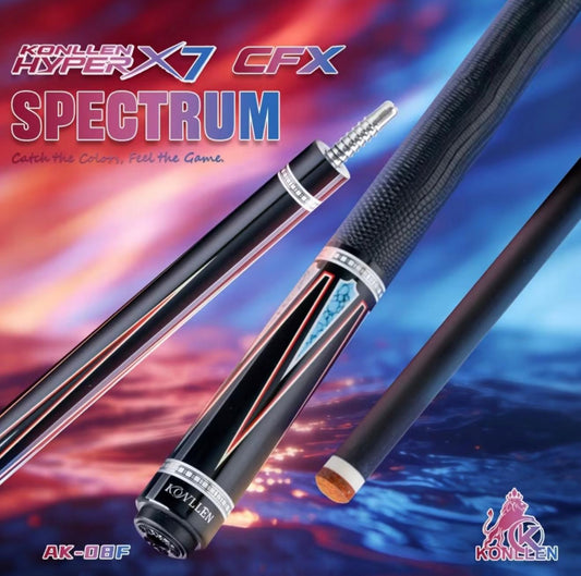 Konllen Series 2.0 AK-08F Professional Pool Cue Set – 12.5mm Tip with Case, Extension & Accessories