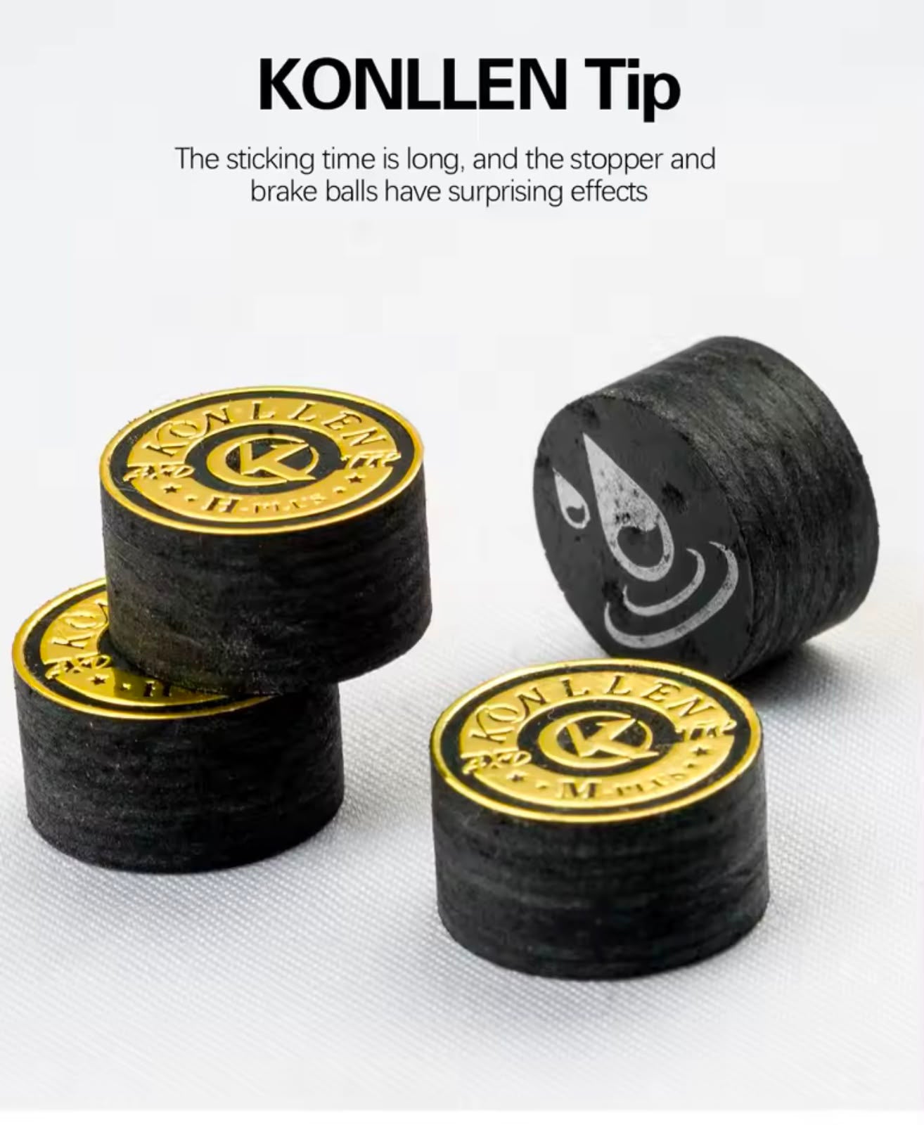 KONLLEN Multi-Layer Pool Cue Tips S/M/H 14mm