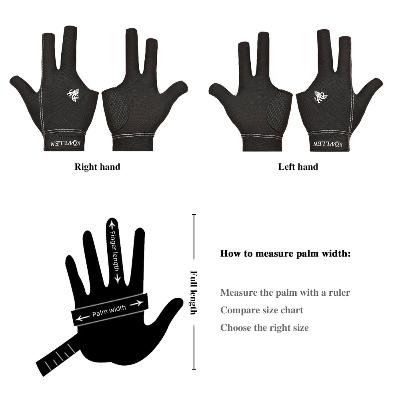 KONLLEN Billiards Gloves for Left Hand/Right Hand L/XL